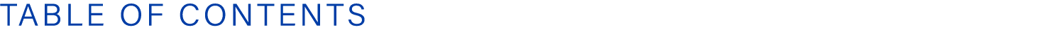 TABLE OF CONTENTS 