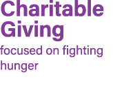 Charitable Giving focused on fighting hunger 